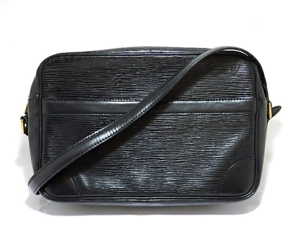 LOUIS VUITTON Shoulder Bag Trocadero Epi Noir Black